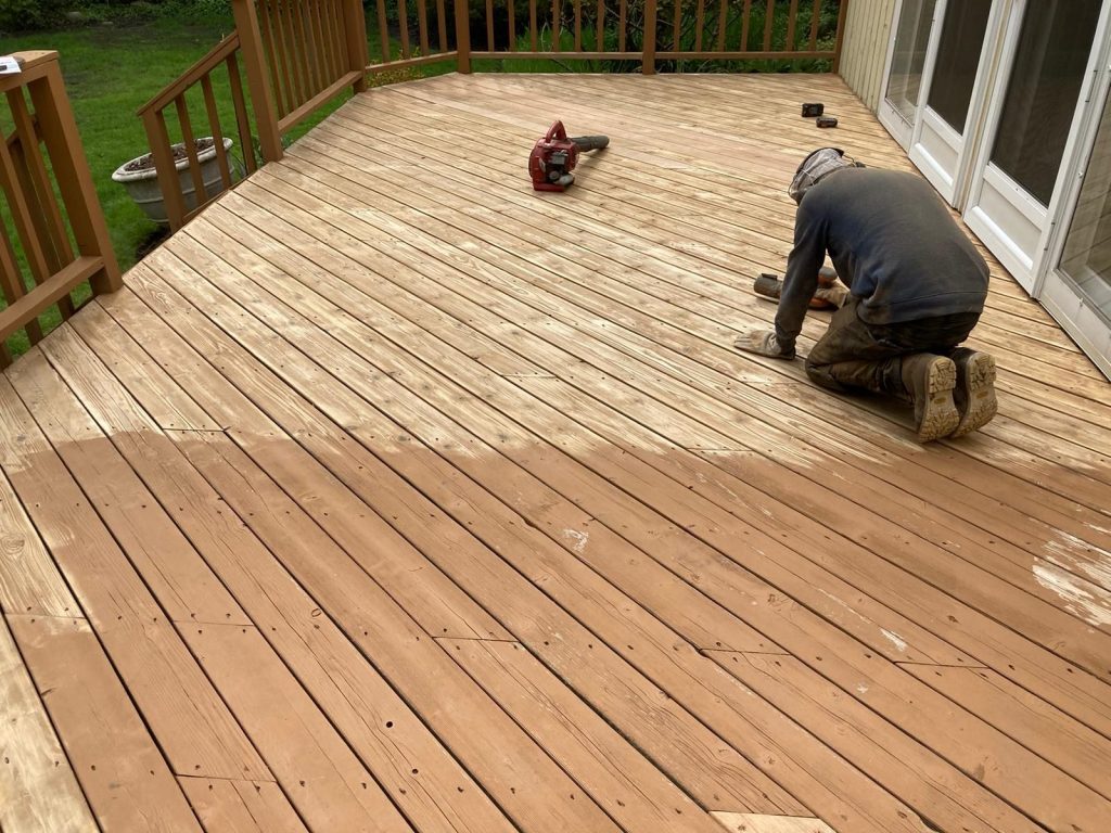 sanding deck