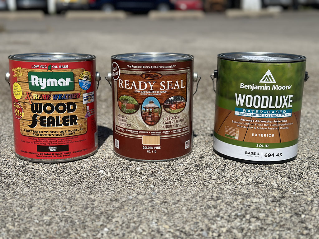 3 different wood sealers