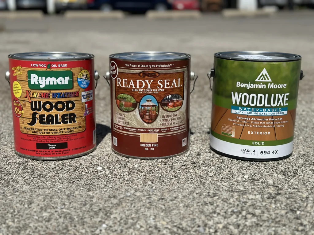 wood fence staining options