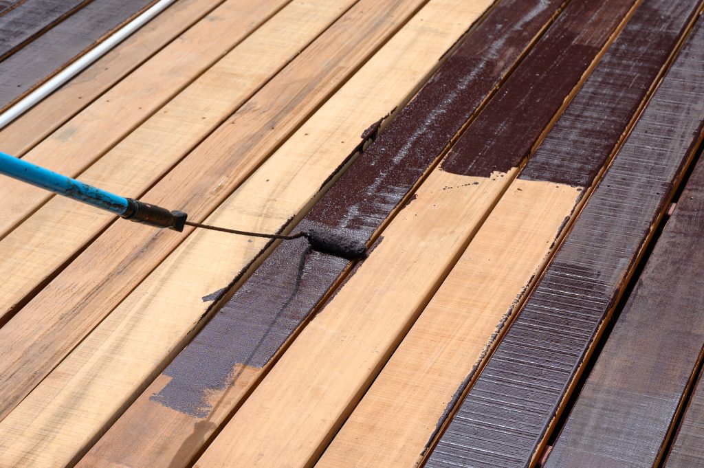 deck restoration with deck staining services